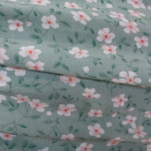 NWT Seven Islands Womens High Low Green Floral Dress With Hair Tie Plus Size 1X - Picture 9 of 12